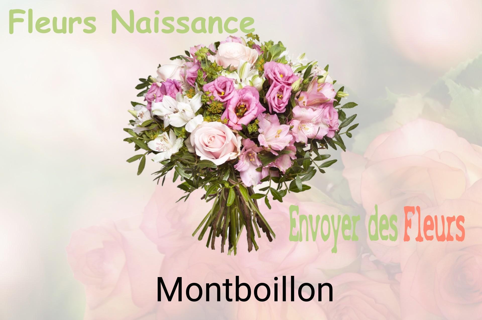 Bouquet de fleurs de naissance livré à Montboillon