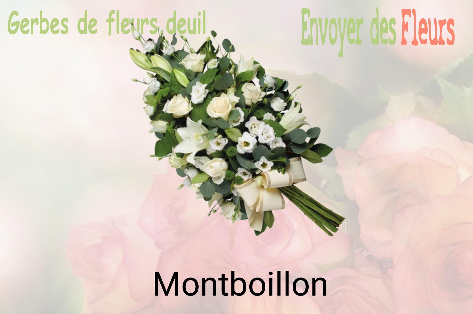 Gerbe de fleurs de deuil livrée à Montboillon